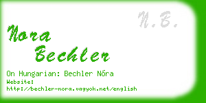 nora bechler business card
